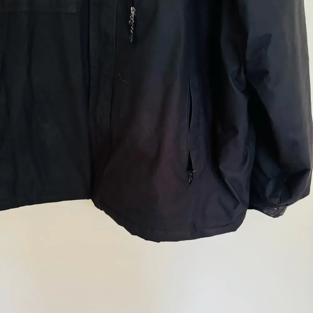 Swiss Tech Men Black Winter Cold Weather Utility Hooded Parka Jacket XXL 52 - 54